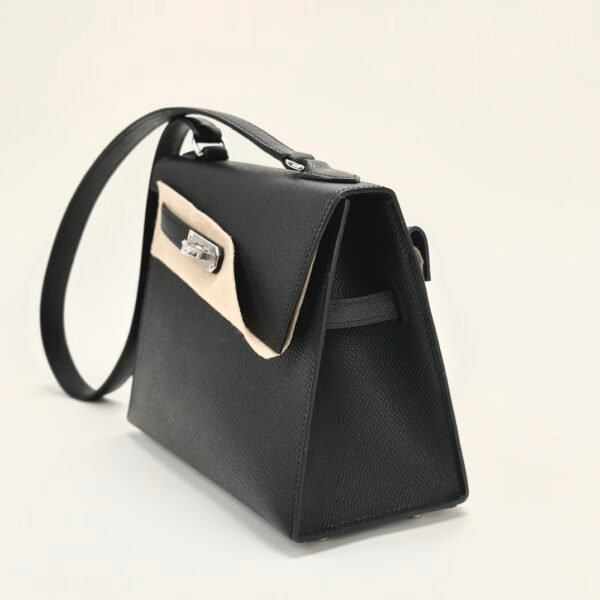 Hermes Kelly Desordre 20 Images Epsom Leather CK89 Noir Silver Hardware