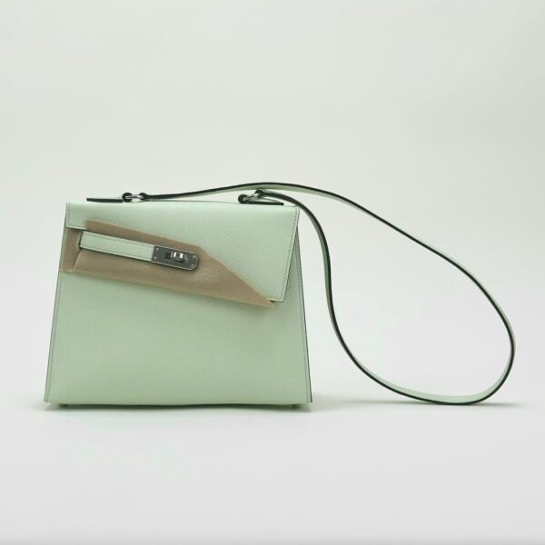 USA Washington Hermes Kelly Desordre 20CM Epsom Leather 0S Vert Fizz Silver Hardware