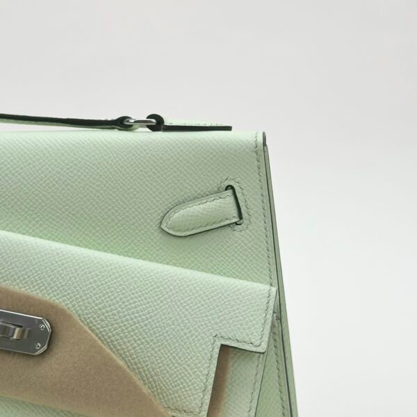 USA Washington Hermes Kelly Desordre 20CM Epsom Leather 0S Vert Fizz Silver Hardware