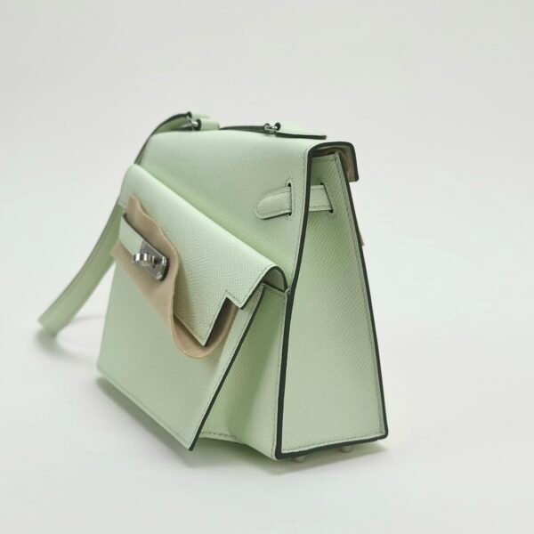 USA Washington Hermes Kelly Desordre 20CM Epsom Leather 0S Vert Fizz Silver Hardware
