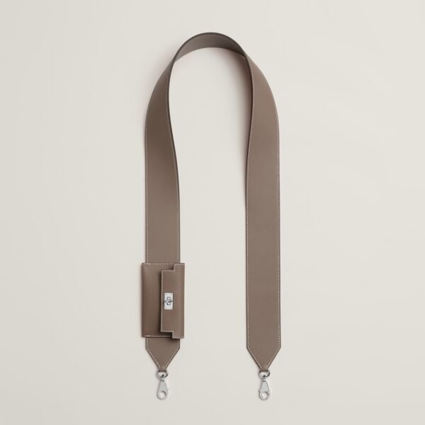 wsxc1727447624240_0 Handmade Hermes Epsom Leather Kelly Pocket Shoulder Strap 18 Etoupe Silver Hardware 50CM