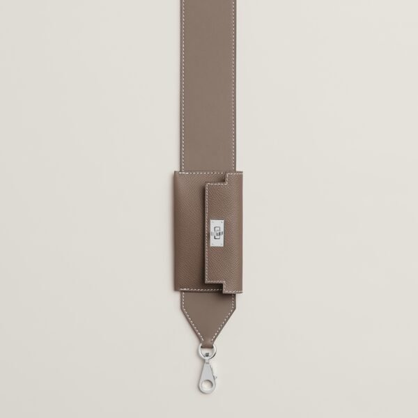 wsxc1727447624240_1 Handmade Hermes Epsom Leather Kelly Pocket Shoulder Strap 18 Etoupe Silver Hardware 50CM