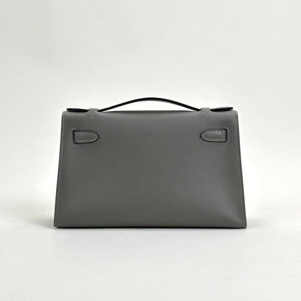 wsxc1728657776316_1 Taiwan Hermes Kelly Pochette 22CM Swift Leather 0L Gris Meyer Silver Hardware