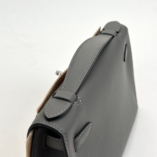 wsxc1728657776316_2 Taiwan Hermes Kelly Pochette 22CM Swift Leather 0L Gris Meyer Silver Hardware