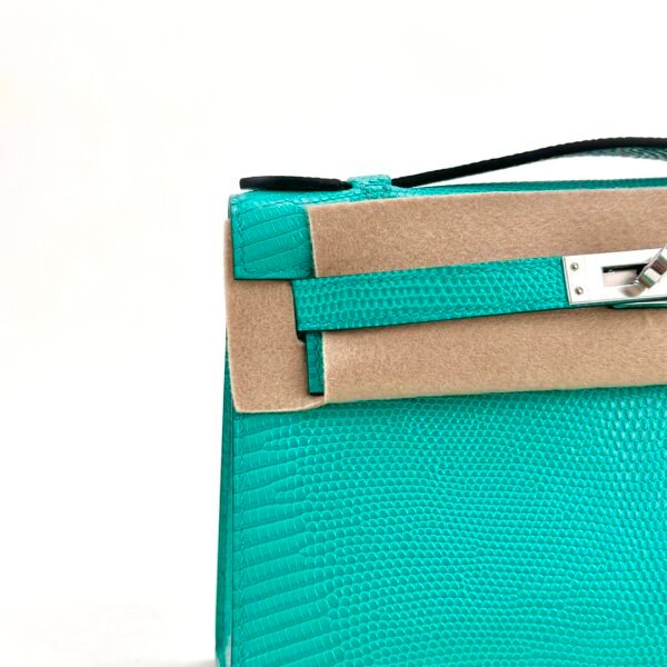 wsxc1728657778577_5 Hermes Bag Price Lizard Leather Kelly Pochette 22CM U1 Vert Verone Silver Hardware