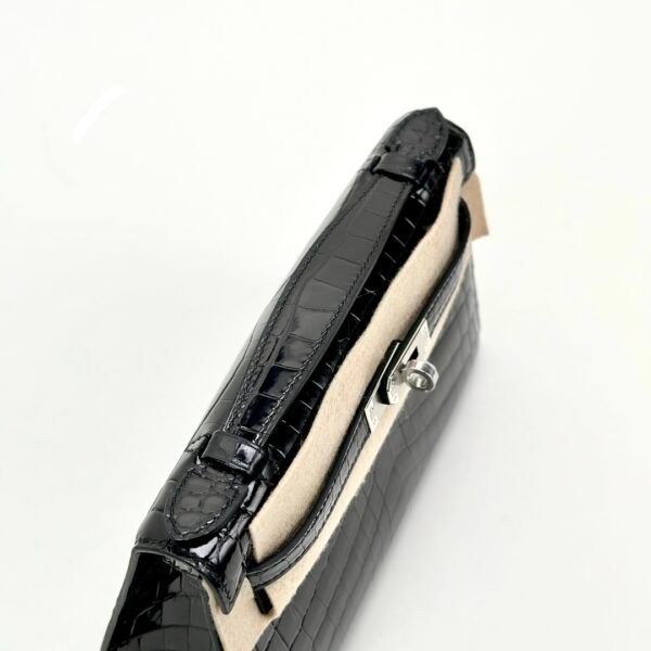 wsxc1728657780192_3 UAE Dubai Hermes Kelly Pochette 22CM Shiny Niloticus Crocodile CK89 Noir Silver Hardware