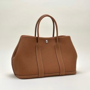 wsxc1728657788700_0 USA Washington Hermes Garden Party 30CM CK37 Gold Negonda Leather Silver Hardware