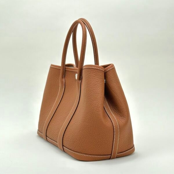 USA Washington Hermes Garden Party 30CM CK37 Gold Negonda Leather Silver Hardware