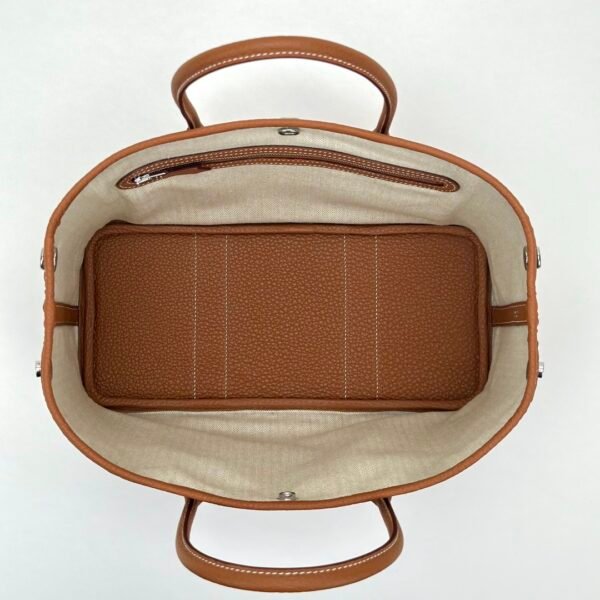 USA Washington Hermes Garden Party 30CM CK37 Gold Negonda Leather Silver Hardware