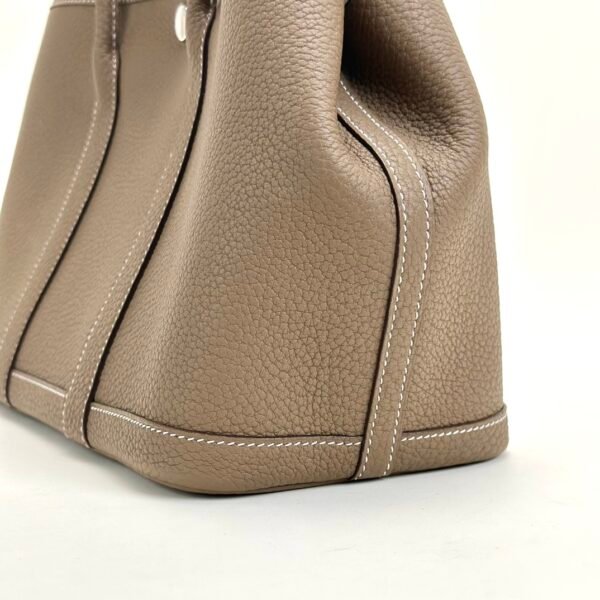 wsxc1728657791163_2 Hermes Bag Images Garden Party 30CM Negonda Leather CK18 Etoupe Silver Hardware