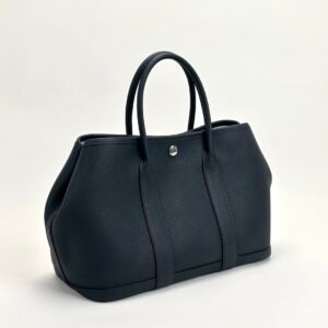 wsxc1728657796822_0 Hermes CK76 Blue Indigo Negonda Leather Garden Party 30CM Silver Hardware