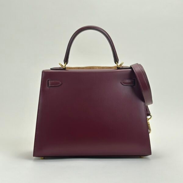 UAE Dubai Hermes Kelly Sellier 28CM Box Leather CC57 Bordeaux Gold Hardware