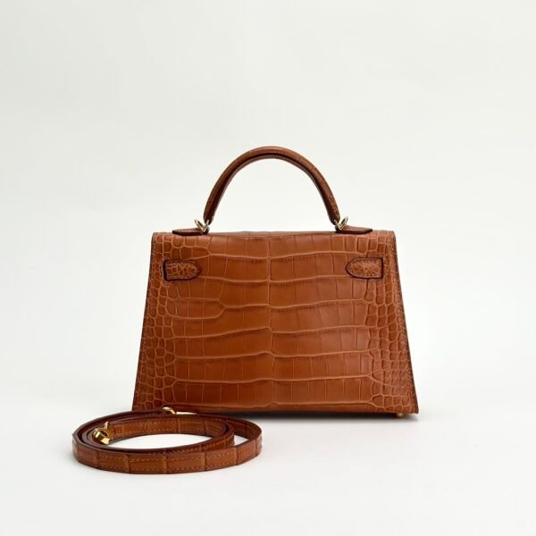 wsxc1729525749854_1 Hermes Bag Price CC37 Gold Matte Crocodile Leather Mini Kelly 19CM Gold Hardware