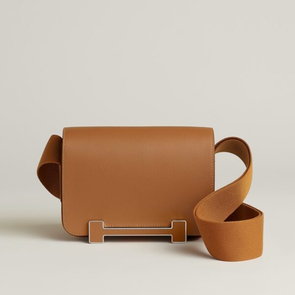 Hermes Bag Images CC37 Gold Evercolor Leather Geta 20CM Shoulder Bag Gold Hardware