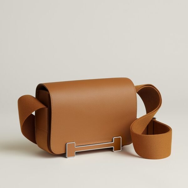 Hermes Bag Images CC37 Gold Evercolor Leather Geta 20CM Shoulder Bag Gold Hardware