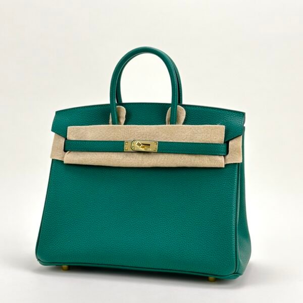 Hermes Birkin 25 Bag Price Togo Leather Z6 Malachite Gold Hardware