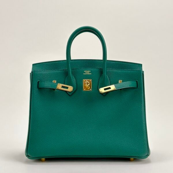 Hermes Birkin 25 Bag Price Togo Leather Z6 Malachite Gold Hardware