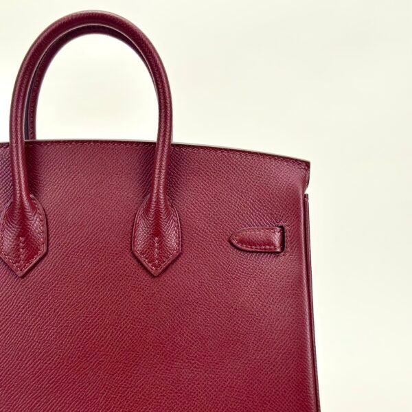 USA New York Hermes Birkin 25CM Epsom Leather CC55 Rouge H Gold Hardware