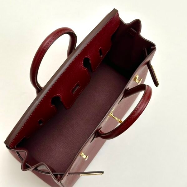 USA New York Hermes Birkin 25CM Epsom Leather CC55 Rouge H Gold Hardware