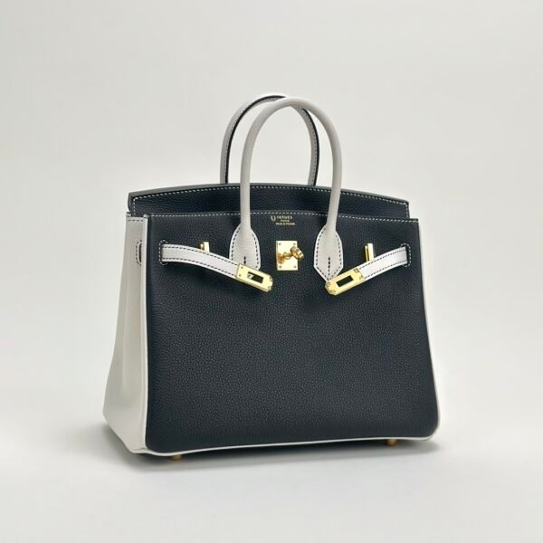 wsxc1729782383375_1 Special Order Hermes Birkin 25CM Togo Leather Black / White Gold Hardware