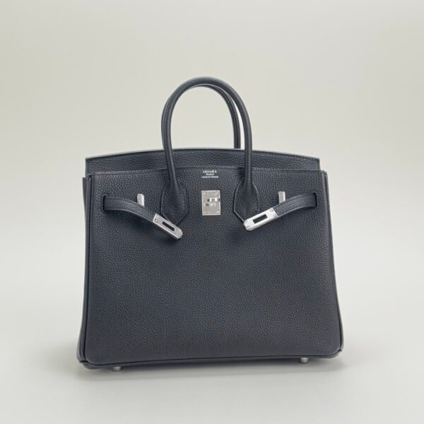 UAE Dubai Hermes Birkin 25CM Togo Leather CK89 Noir Silver Hardware