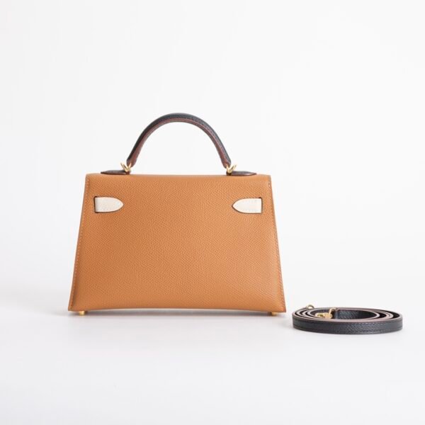 wsxc1731342470233_1 Hermes Mini Kelly 19CM Epsom 37 Gold / 10 Craie / 89 Noir Gold Hardware