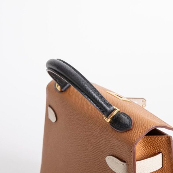 wsxc1731342470233_3 Hermes Mini Kelly 19CM Epsom 37 Gold / 10 Craie / 89 Noir Gold Hardware