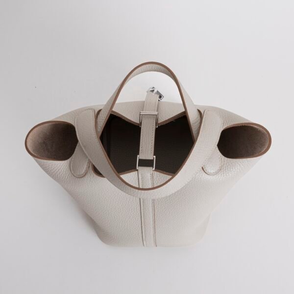 wsxc1731428084842_2 Canada Ottawa Picotin 18CM CK80 Gris Pearl Clemence Leather Silver Hardware