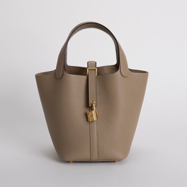 wsxc1731428191396_0 Full Handmade Clemence Leather Picotin 18CM 8Q Beige Marfa Gold Hardware