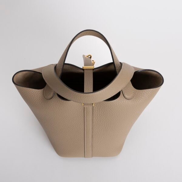 wsxc1731428191396_3 Full Handmade Clemence Leather Picotin 18CM 8Q Beige Marfa Gold Hardware