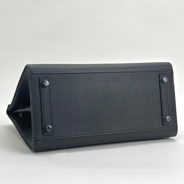 USA Washington Birkin Sellier 30CM Epsom Leather CK89 Noir Silver Hardware