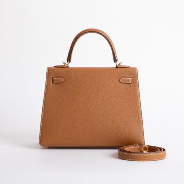 Australia Sydney Kelly Sellier 25CM CC37 Gold Epsom Leather Gold Hardware