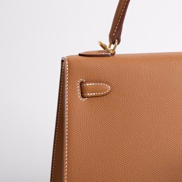 Australia Sydney Kelly Sellier 25CM CC37 Gold Epsom Leather Gold Hardware