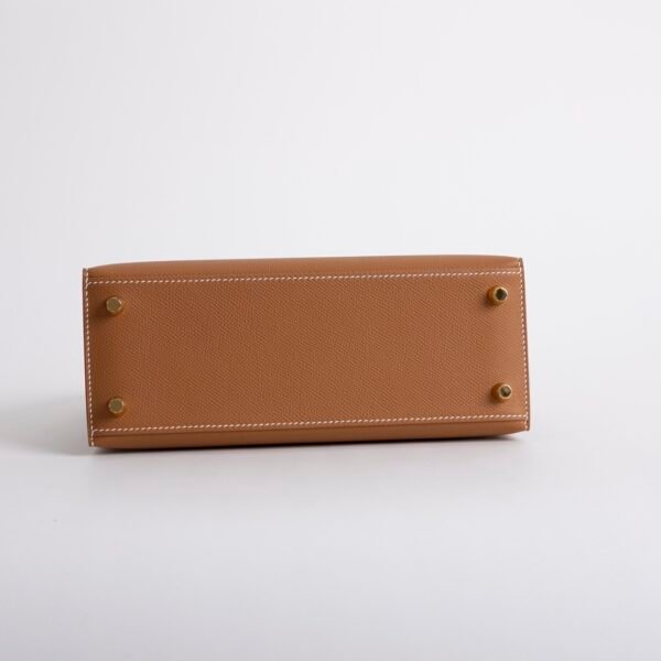 Australia Sydney Kelly Sellier 25CM CC37 Gold Epsom Leather Gold Hardware