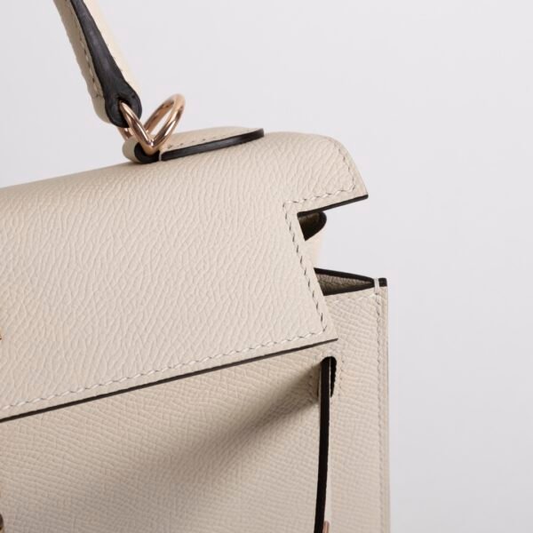 Women’s Tote Bag Kelly Sellier 25CM Epsom Leather I2 Nata Rose Gold