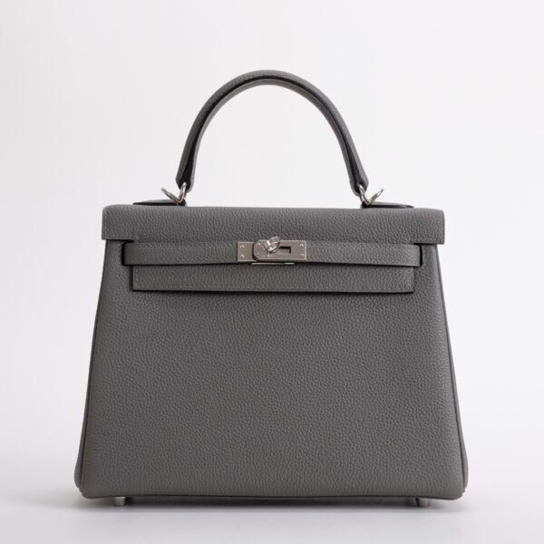 Canada Toronto Kelly 25CM Togo Leather 0L Gris Meyer Silver Hardware