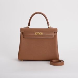 Luxury Bag CC37 Gold Togo Leather Kelly 25CM Gold Hardware