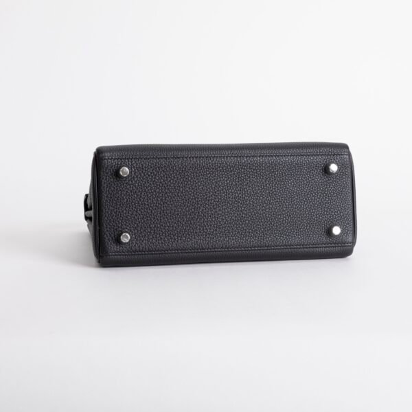 Women’s Bag Kelly 25CM Togo Leather CK89 Noir Silver Hardware