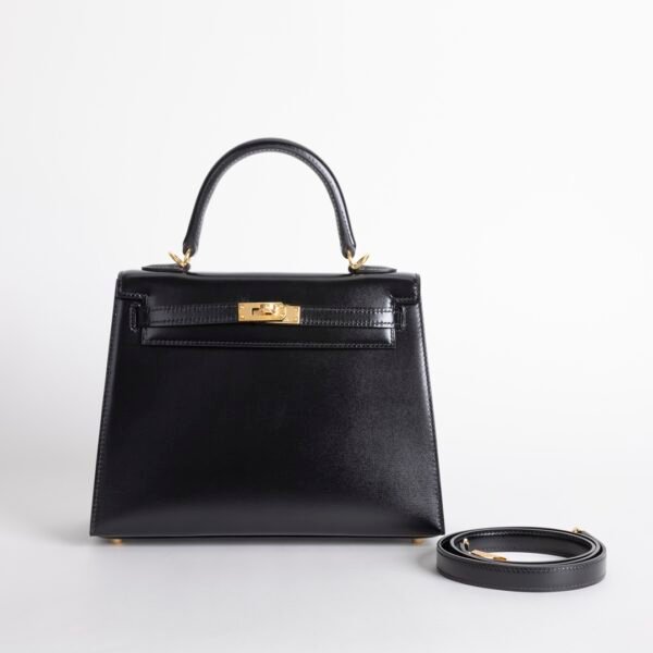 wsxc1731688795072_0-1 Russia Moscow Box Leather Kelly Sellier 25CM CC89 Noir Gold Hardware