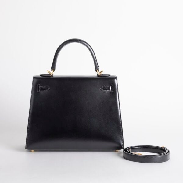 wsxc1731688795072_1 Russia Moscow Box Leather Kelly Sellier 25CM CC89 Noir Gold Hardware