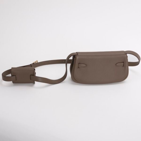 Women’s Waist Bag Kelly Moove Swift Leather CC18 Etoupe Gold Hardware