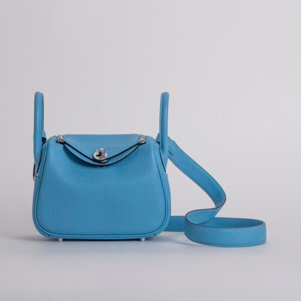 Canada Toronto Mini Lindy 19CM P3 Blue De Nord Clemence Leather Silver Hardware