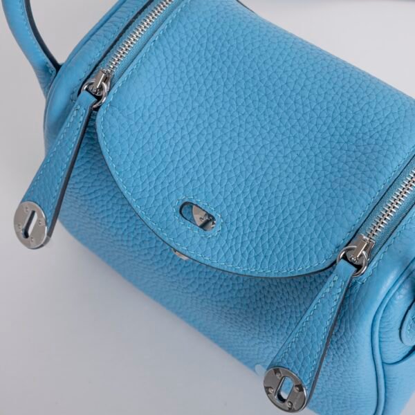 Canada Toronto Mini Lindy 19CM P3 Blue De Nord Clemence Leather Silver Hardware