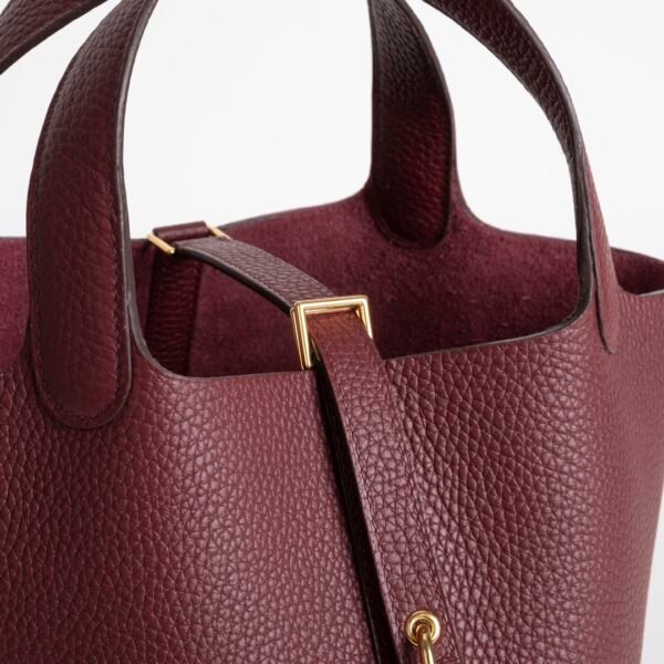 wsxc1732127315729_3 Women’s Tote Bag Picotin 18CM Clemence Leather Silver Hardware CC55 Rouge H Gold Hardware