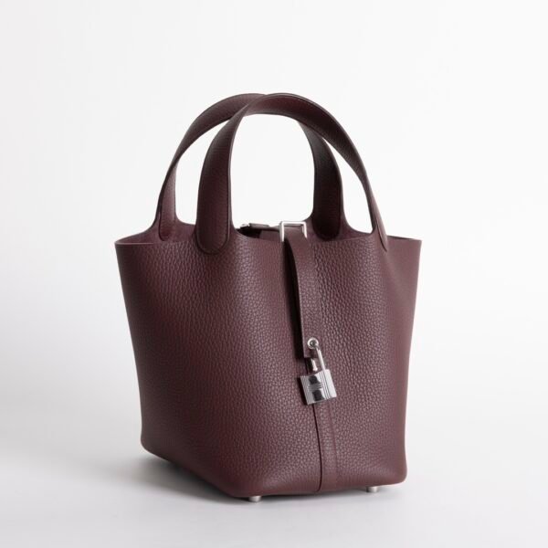 wsxc1732127319193_1 Luxury Women’s Bag Clemence Leather 0G Rouge Sellier Picotin 18CM Silver Hardware