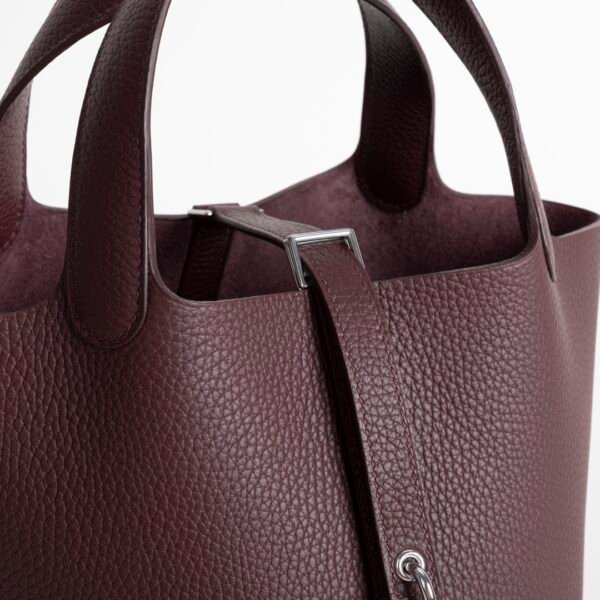 wsxc1732127319193_3 Luxury Women’s Bag Clemence Leather 0G Rouge Sellier Picotin 18CM Silver Hardware