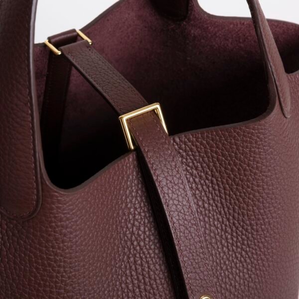 UK London Picotin 18CM Clemence Leather 0G Rouge Sellier Gold Hardware