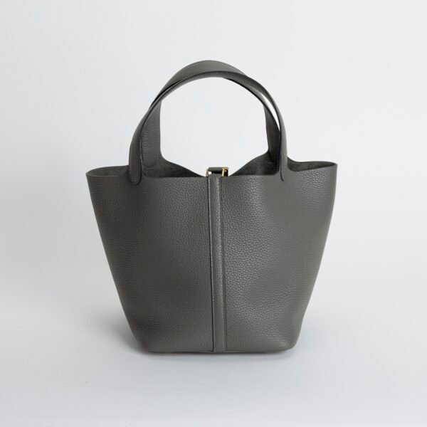 wsxc1732379874912_2 Women’s Tote Bag Picotin 22CM Clemence Leather 0L Gris Meyer Gold Hardware