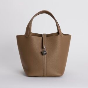 Canada Ottawa Picotin 22CM CK37 Gold Clemence Leather Silver Hardware