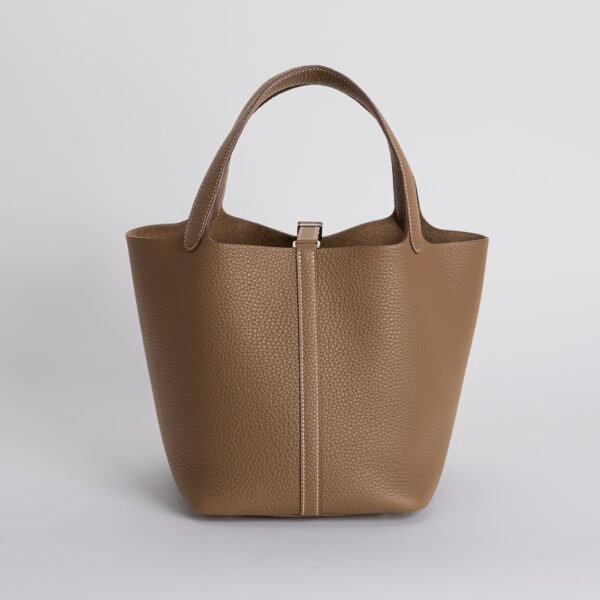 Canada Ottawa Picotin 22CM CK37 Gold Clemence Leather Silver Hardware